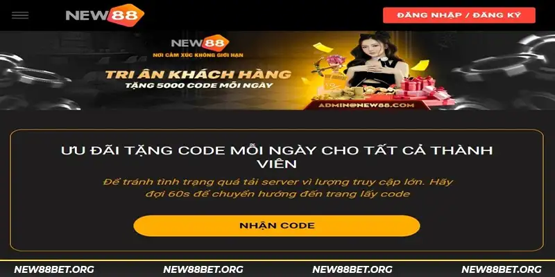 Các chương trình ưu đãi lớn đang có mặt tại trang chủ New88