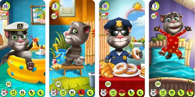 Muốn chơi My Talking Tom tốt thì bạn phải tương tác với chú mèo của mình nhiều